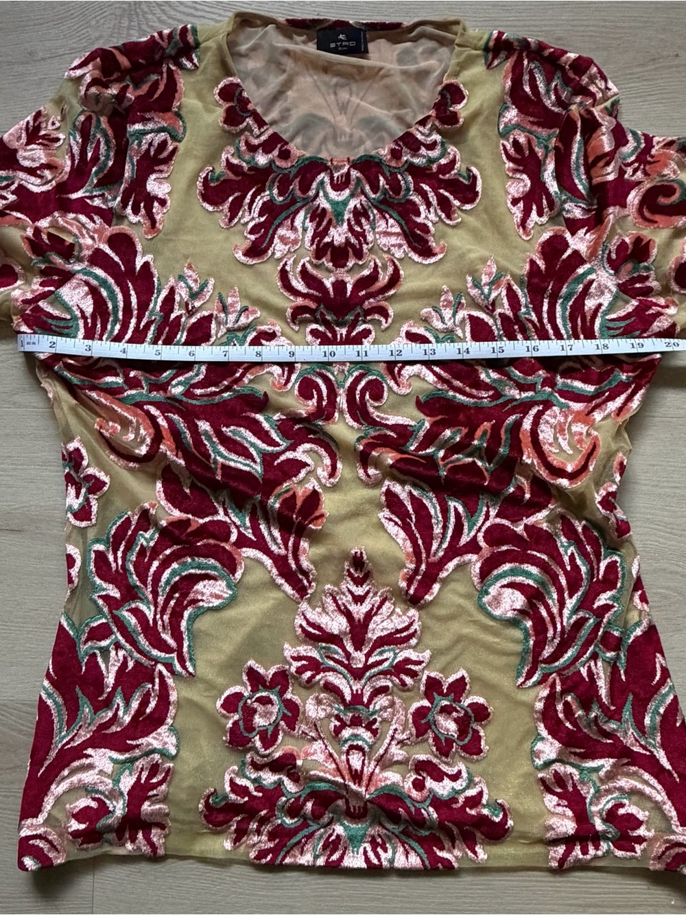 ETRO Damask Velvet Burnout Top - Picture 7 of 7